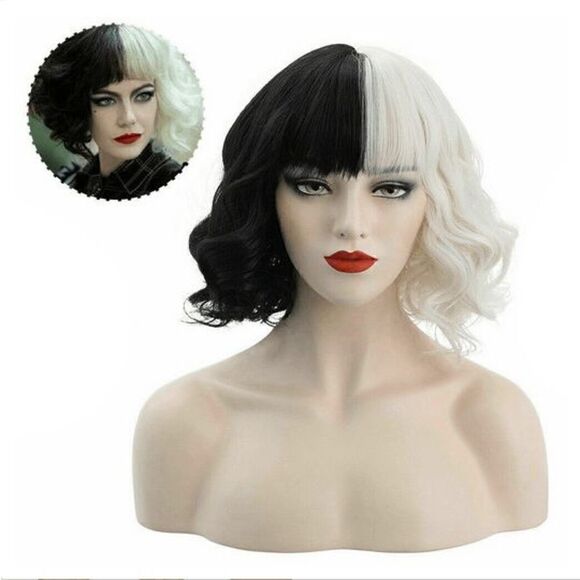🖤🤍 6PCS Halloween Bundle Cruella Cosplay Costume Party1920s Accessories Set - Picture 7 of 17